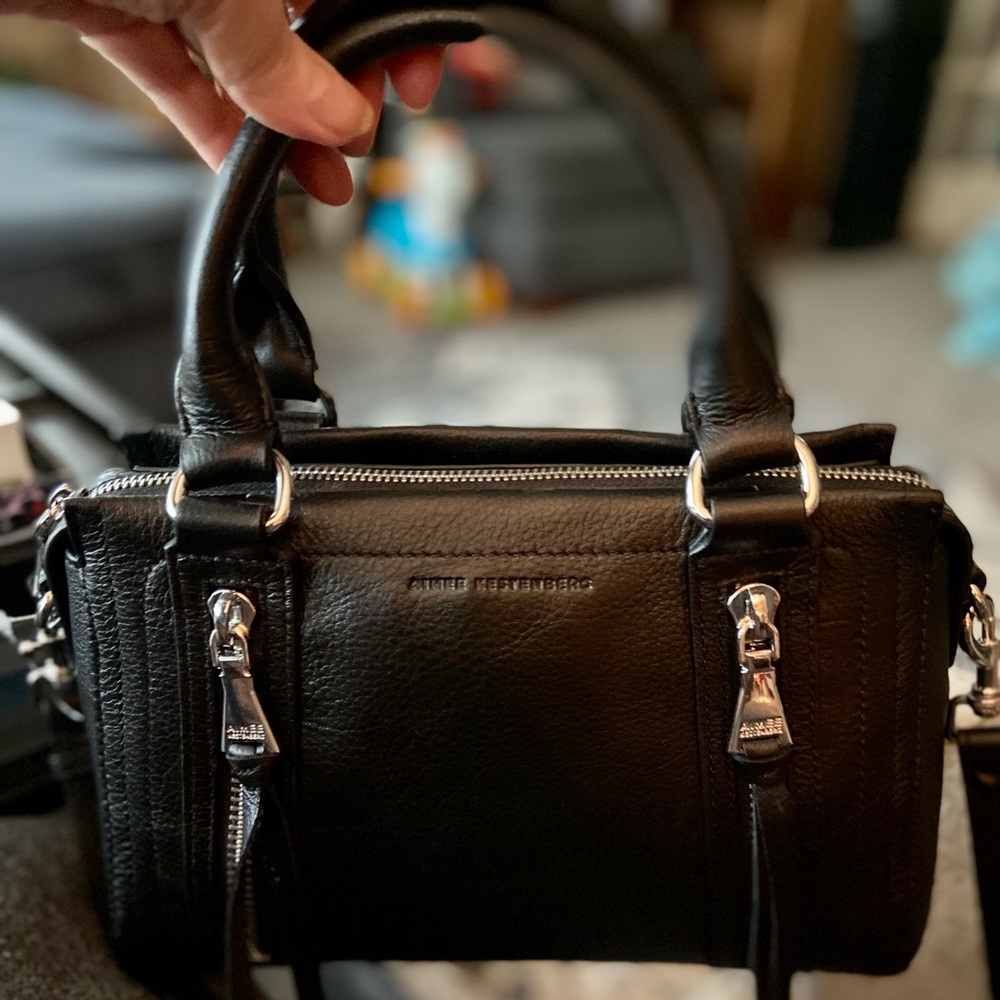 NWOT Aimee Kestenberg Zip Me Up Mini Leather Crossbody Satchel- AK030